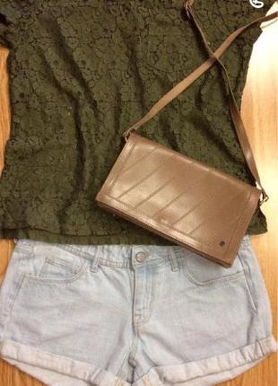 Крута шкіряна сумка leather fashion (italy),яскрава сумочка крос-боді+подарунок ремінь