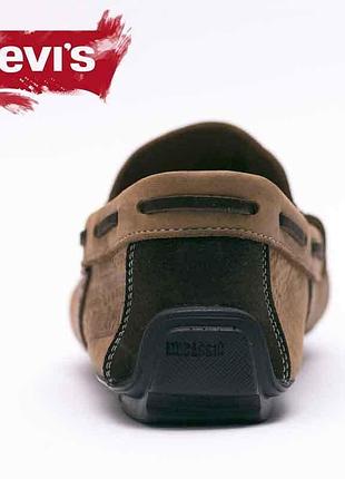 Кожаные мужские мокасины levis driving rubber