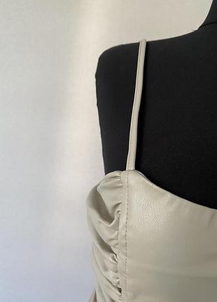 Zara кожаное платье 3