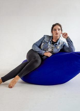 Кресло мешок груша оксфорд синее размер на выбор3 фото