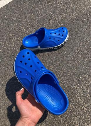 Шлепанцы летние женские крокс, жіночі крокси. crocs blue 💙4 фото