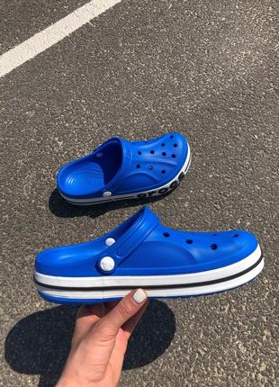 Шлепанцы летние женские крокс, жіночі крокси. crocs blue 💙8 фото