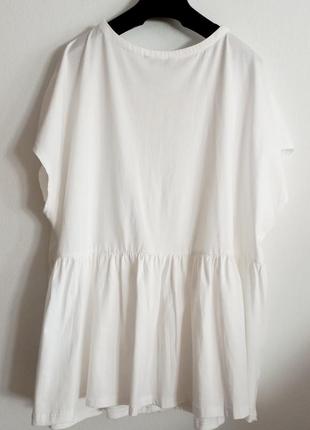 Білосніжна кофточка блузка з бавовни2 фото