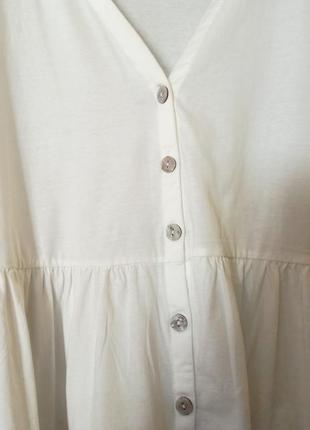 Білосніжна кофточка блузка з бавовни3 фото