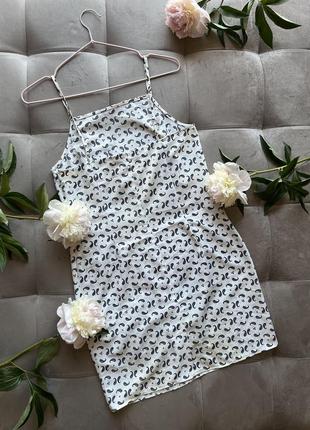 Белое платье мини в принт asos 3