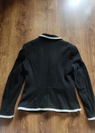 Пиджак h&m блейзер черный с белым коттон4 фото
