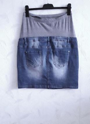 Стрейчевая тонкая джинсовая юбка, 52-54, jessica2 фото
