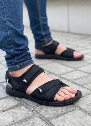 Сандалии сандали чёрные мужские шлепки шлепанцы1 фото