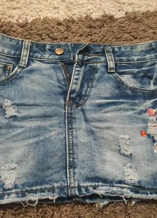 Юбка джинсовая