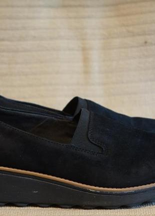 Легчайшие комбинированные веганские черные слипоны  clarks collection англия 42 р.