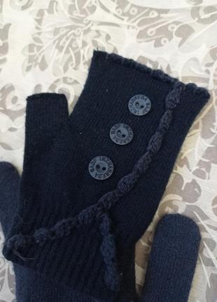 Мітенки рукавички перчатки вовна шерсть 2в16 фото