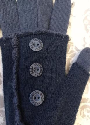 Мітенки рукавички перчатки вовна шерсть 2в13 фото
