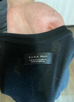 Мужская футболка zara man с черепом и тигром пайетки4 фото