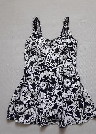Бесподобный слитный купальник платье в цветочный принт германия1 фото