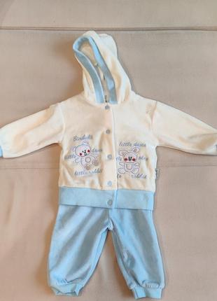 Костюмчик велюровий на 3-4 місяці