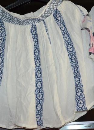 Белая летняя юбка и футболка 9/11 лет2 фото