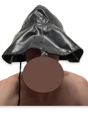 Чёрная модная панама резина кепка водоотталкивающая шляпа латекс морская маска головной убор кожа поход готика