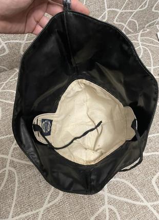 Чёрная модная панама резина кепка водоотталкивающая шляпа латекс морская маска головной убор кожа поход готика3 фото
