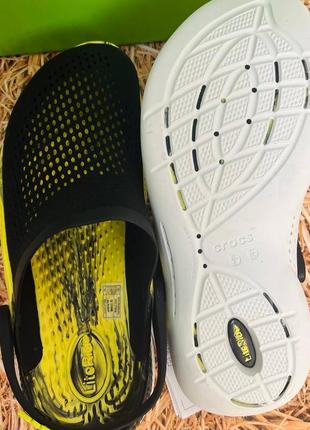 Крокс лайтрайд цитрус новая модель crocs literide 360 clog black / citrus размеры m4w6 - m11