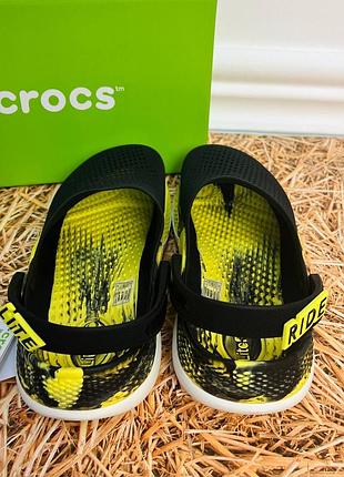 Крокс лайтрайд цитрус новая модель crocs literide 360 clog black / citrus размеры m4w6 - m11