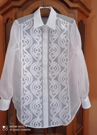 Сорочка з органзи з вишивкою