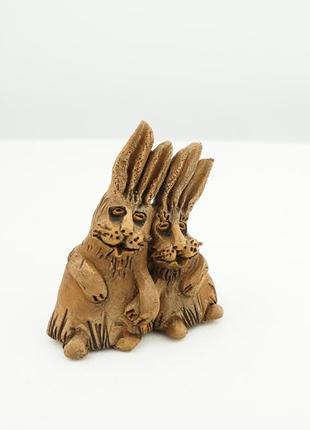 Фігурка кріликів оберіг для закоханих кролики кохання rabbit love gift collection3 фото