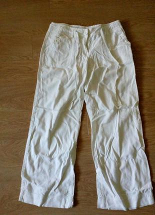 Белые льняные брюки next petit1 фото