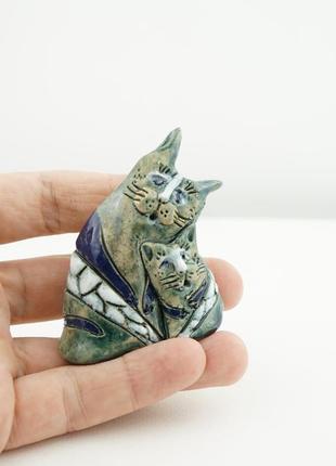 Cтатуетка котів подарунок коти для декору cat figurine mom collection4 фото
