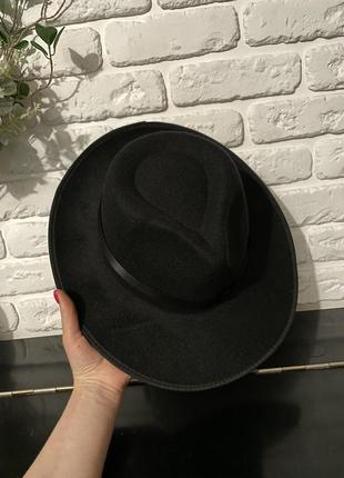 Широкополая шляпа федора с прямыми полями4 фото