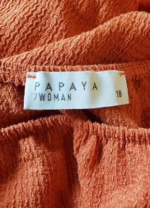 Новая текстурированная блуза в крестьянском стиле охро papaya women2 фото