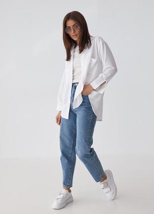 Жіноча сорочка в дрібну смужку