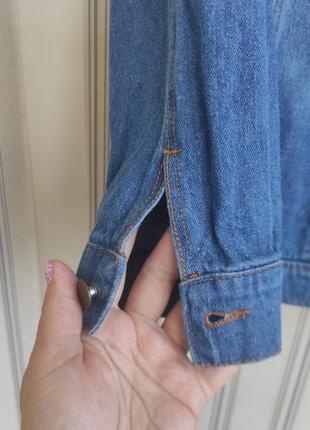 ❤️❤️❤️ легкий подовжений джинсовий піджак, куртка з рваностями і потертостями. великий розмір.5 фото