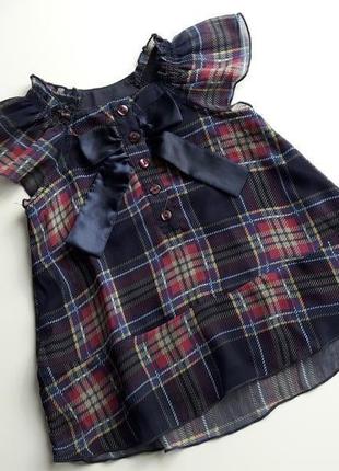 Срочно!стилькая блуза в клетку для девочки 4-5 лет1 фото