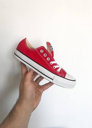 Converse all star low red червоні низькі кеди конверси красные низкие кеды2 фото