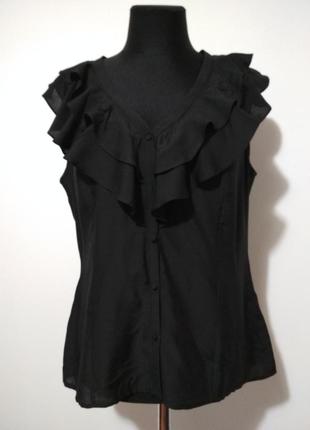 Роскошная 100% натуральная шёлковая блузка с воланами супер качество!!!3 фото