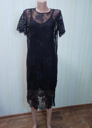 Нарядное чёрное кружевное платье. чёрное платье. нарядное платье. стильное платье