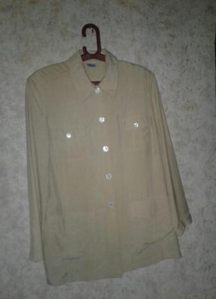 Жакет блуза  рубашка 100% шелк сафари винтаж