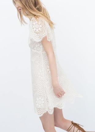 Кружевное платье zara2 фото