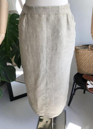 Длинная юбка лен4 фото
