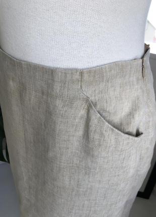 Длинная юбка лен2 фото
