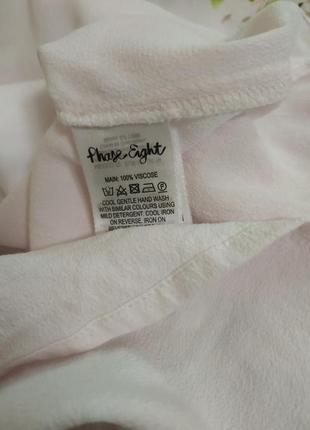 Модная , нарядная блуза туника с нежным принтом , р 52- 56 , б/у6 фото