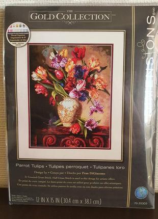 Набор для вышивки крестом dimensions "тюльпаны" 70-35305