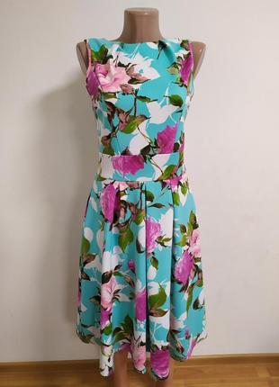 Vintage chic top сукня в квітковий принт р. м 46 вінтаж