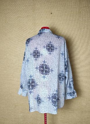Легка хлопкова бавовняна блузка сорочка рубашка вільного крою3 фото