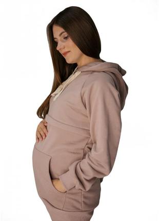 Худі "берта" для вагітних з секретом для годування бежевий4 фото
