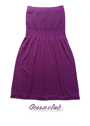 🍇 бесшовное фиолетовое платье бандо ocean club1 фото
