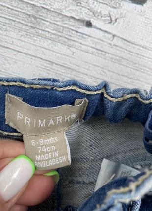 Джинсы primark на 6-9 мес( 74 см)4 фото