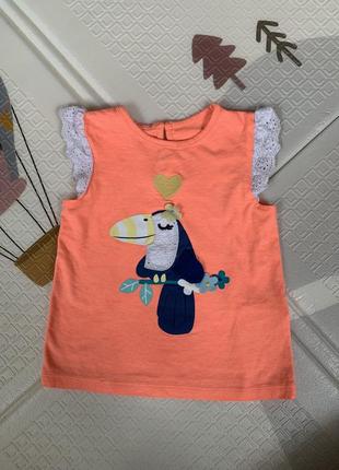 Футболка baby club на девочку 1-1,5 года, 86 размер
