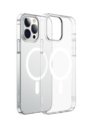 Захисний чохол baseus crystal magnetic iphone 13 pro transparent