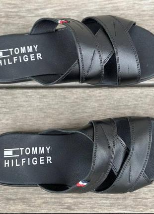 Шкіряні шльопанці tommy hilfiger